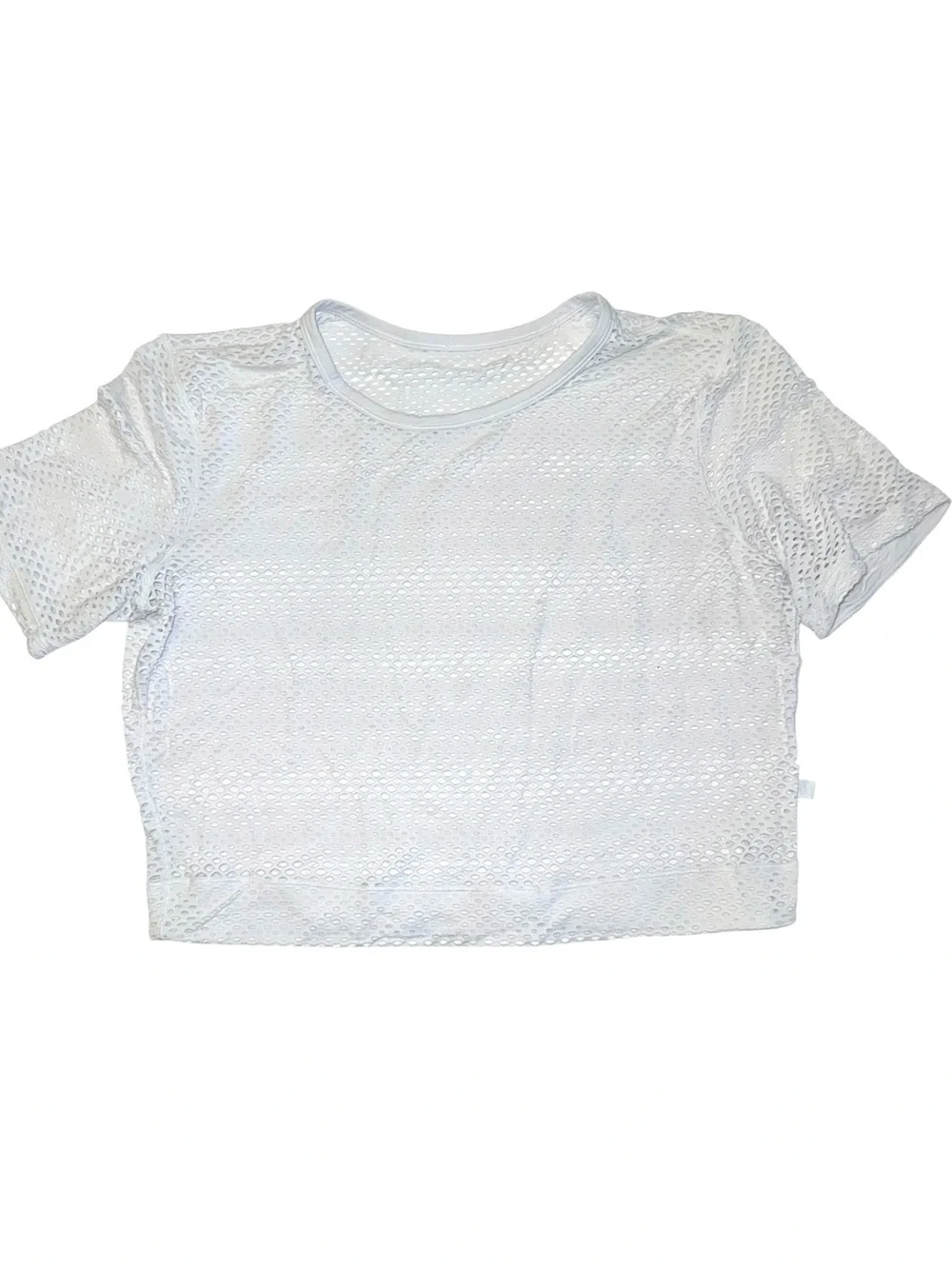 Lululemon Sweat Your Heart Out Short Sleeve Cropped White Fits Like Small